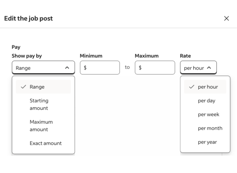 How to display salary information in job postings